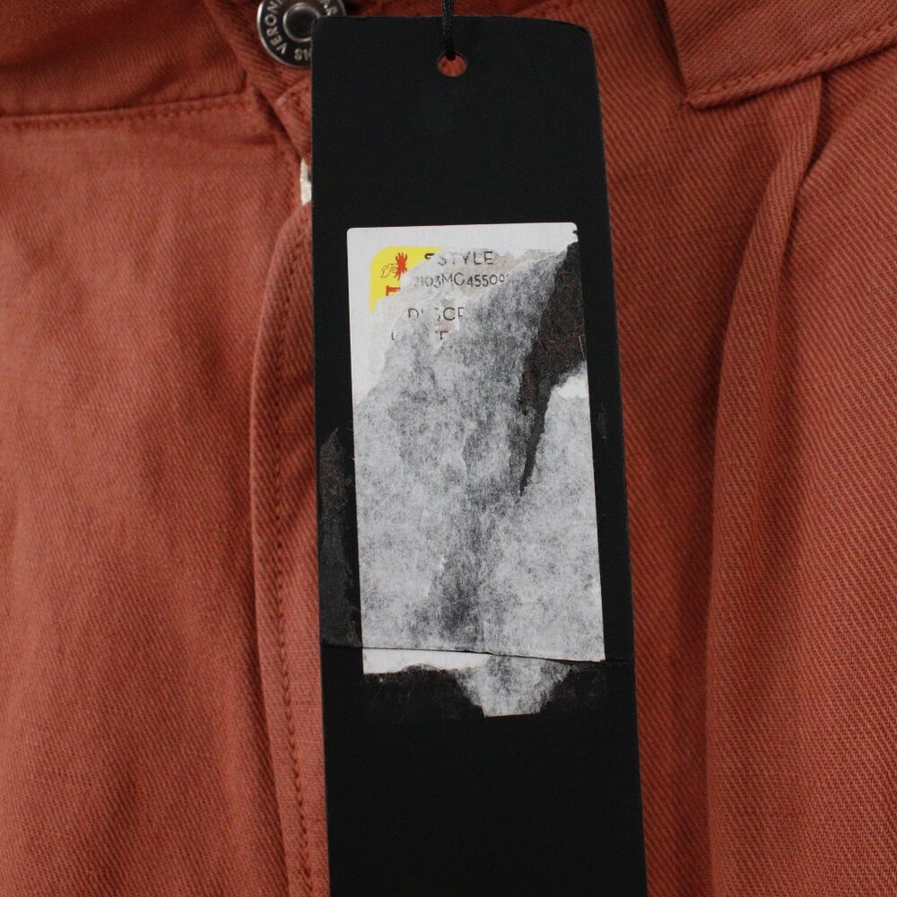 NWT Veronica Beard Pants Womens 10 Mocha Karter Linen Cotton High Rise Straight - Picture 4 of 16
